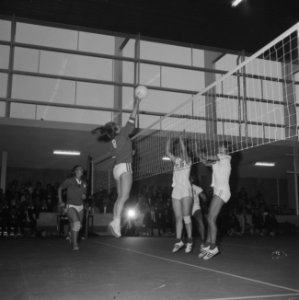 Volleybal te Tilburg, dames Nederland tegen Frankrijk 3-0 spelmoment, Bestanddeelnr 916-5701