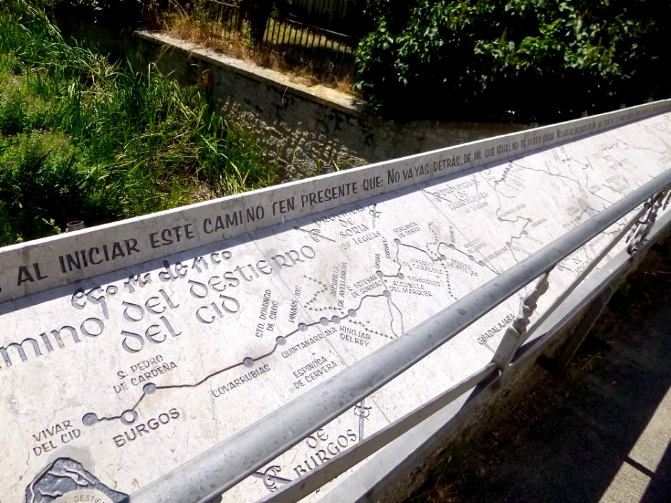 Vivar del Cid - Mapa en relieve del Camino del destierro del Cid 1