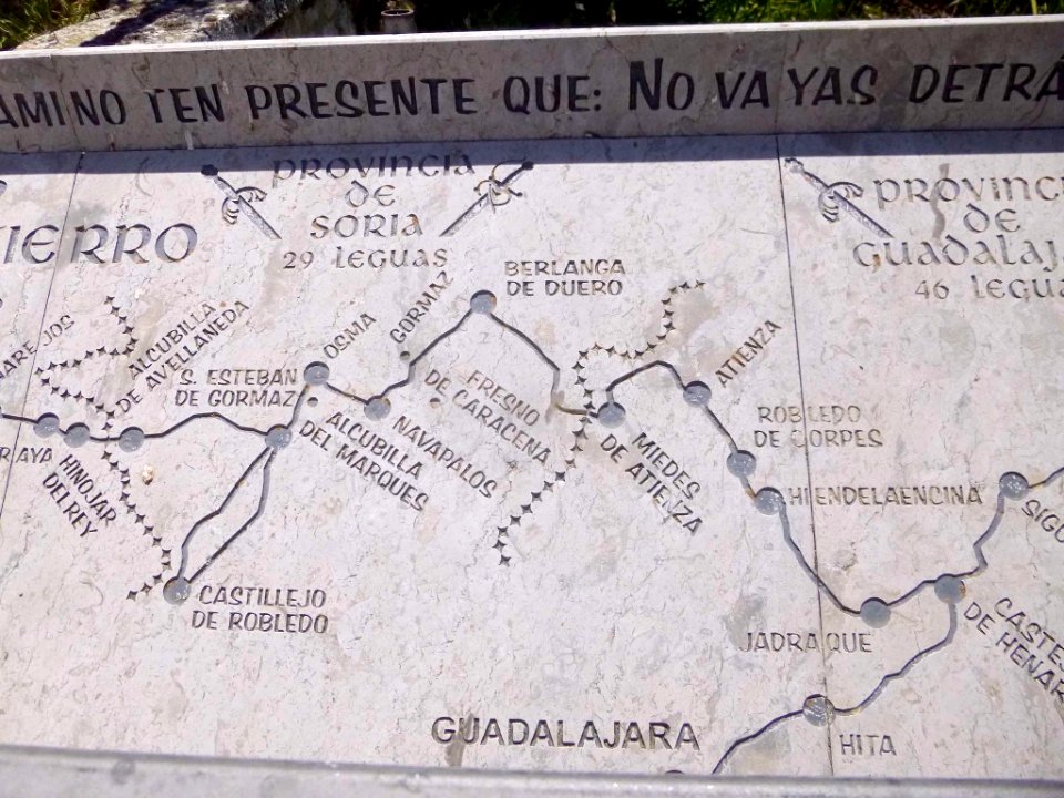 Vivar del Cid - Mapa en relieve del Camino del destierro del Cid 3