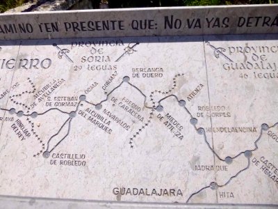 Vivar del Cid - Mapa en relieve del Camino del destierro del Cid 3
