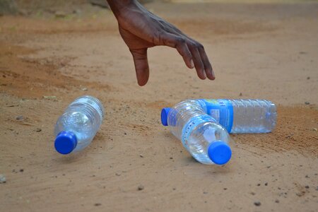 Side entertainment bottle of water photo