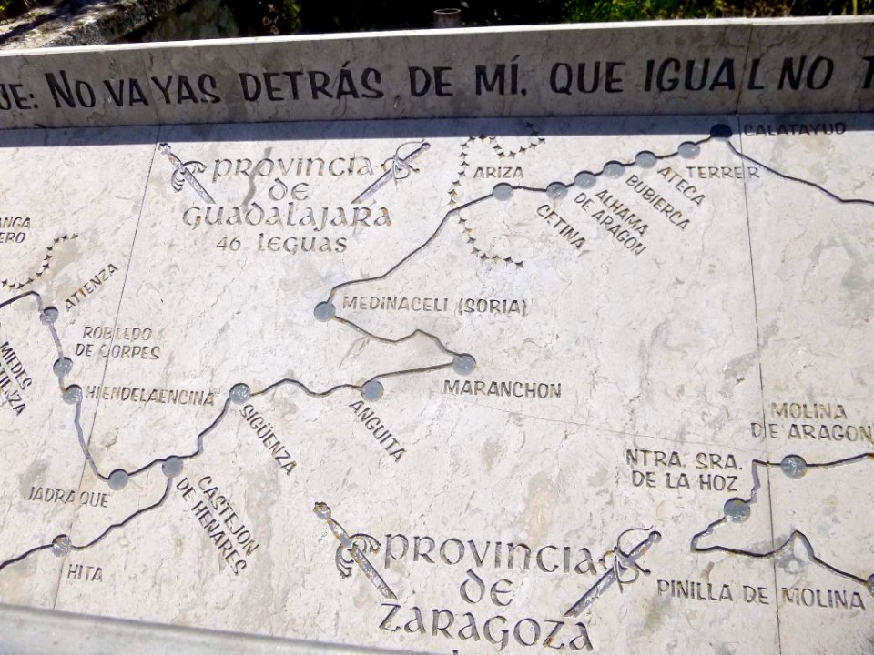 Vivar del Cid - Mapa en relieve del Camino del destierro del Cid 4