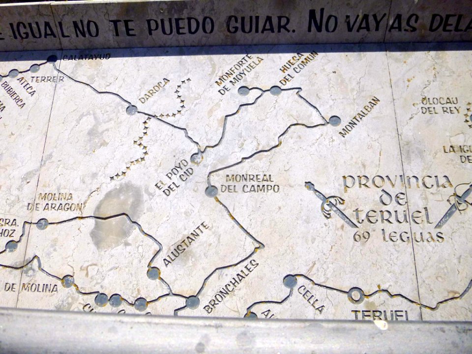 Vivar del Cid - Mapa en relieve del Camino del destierro del Cid 5