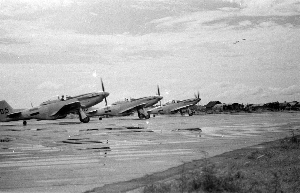Vliegshow. Mustang P51, Bestanddeelnr 174-1-5