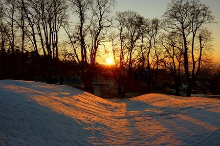 Winter evening winter sun abendstimmung