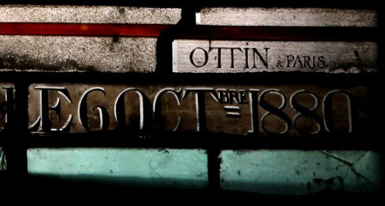Vitrail Hôtel-Dieu Nogent-sur-Seine Ottin Verrière Sainte Elisabeth et Sainte Félicité Signature 07092019 8145