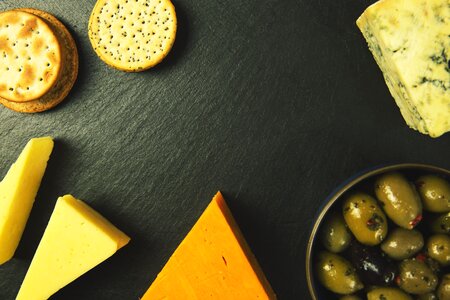 Food olives biscuits