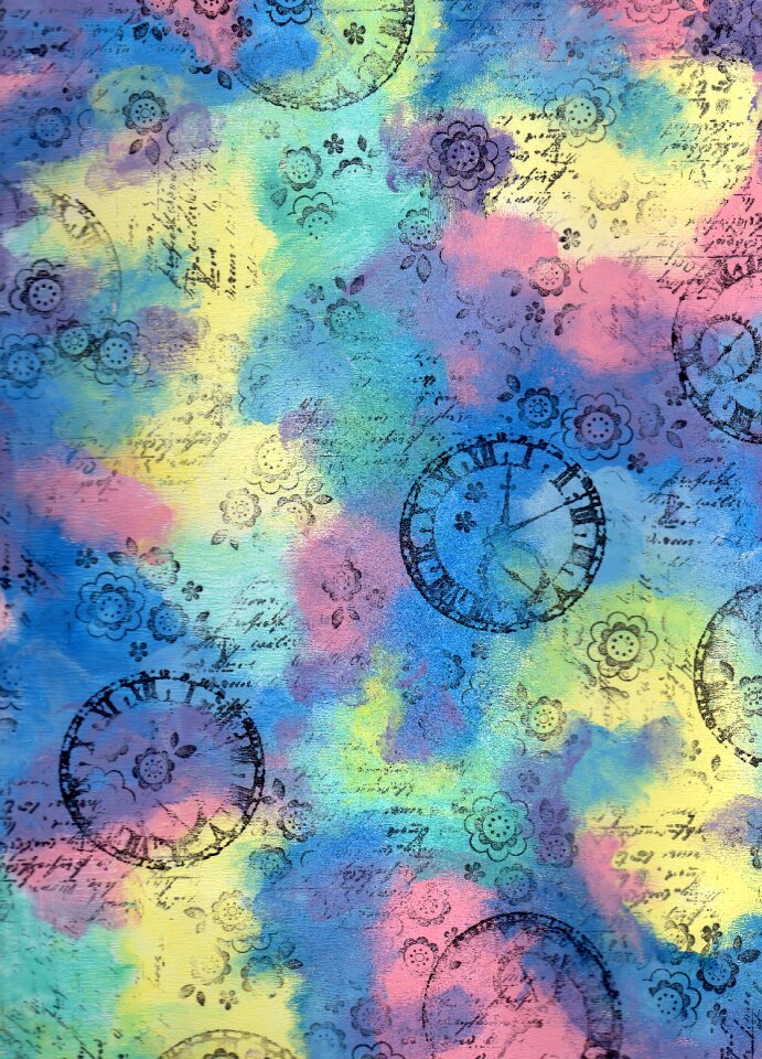Paint time clock face