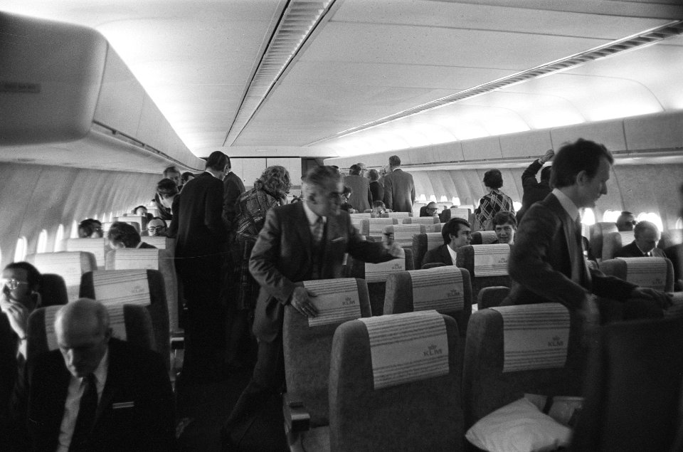 Vlucht met DC-10 naar Nice, interieur vliegtuig, Bestanddeelnr 926-2651