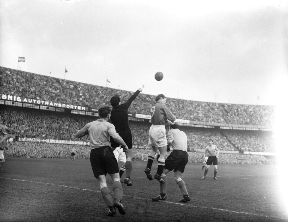 Voetbal. Nederland tegen Denemarken Rotterdam. Spelmoment, Bestanddeelnr 905-5862