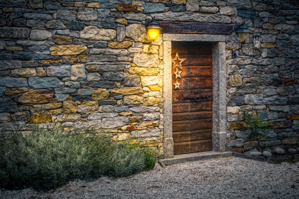 Stone architecture facade photo