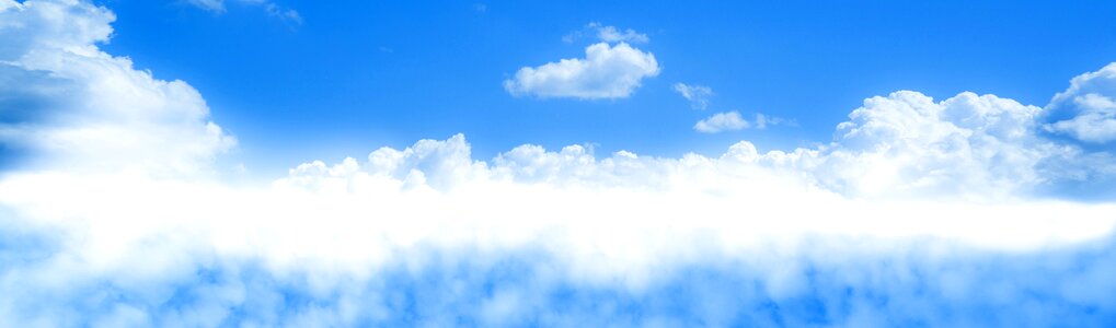 Clouds fluffy white