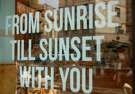 Sunset sweet message