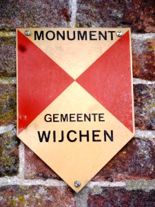 Wijchen, schildje Monument gemeente Wijchen