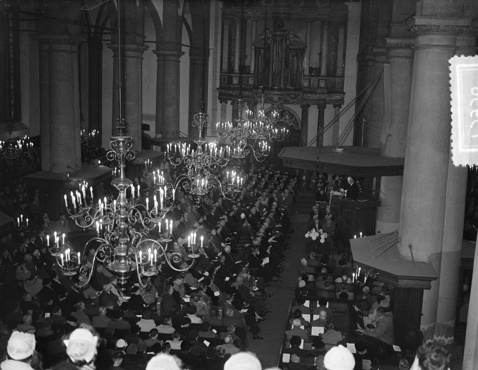Wijdingssamenkomst ter gelegenheid van het 75 jarig bestaan van de Vrije Univers, Bestanddeelnr 907-3956