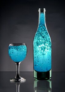 Turquoise blue sparkling photo