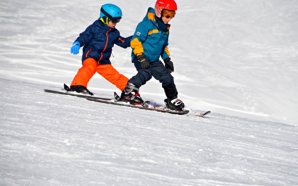 Black forest ski run children hill photo