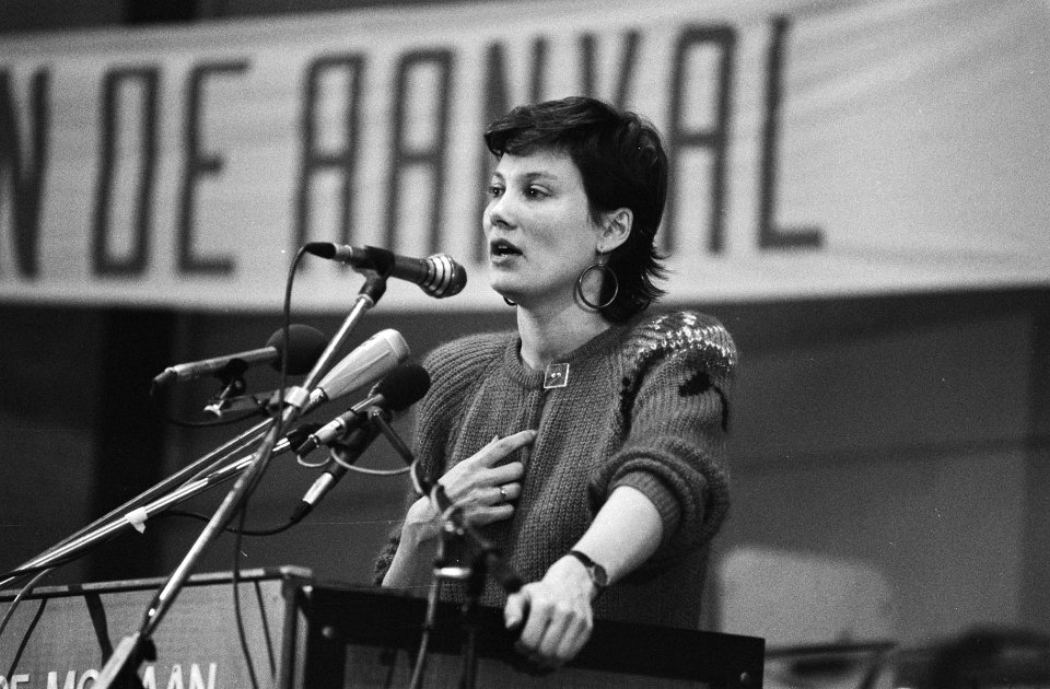 Wijk aan Zee, PSP-congres Andrée van Es wordt tot lijsttrekker gekozen, Bestanddeelnr 933-5115