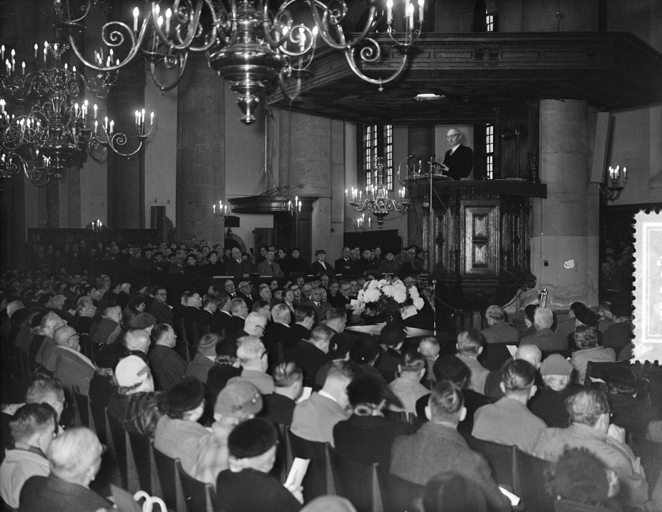Wijdingssamenkomst ter gelegenheid van het 75 jarig bestaan van de Vrije Univers, Bestanddeelnr 907-3957