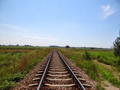 Transport rails railway line photo