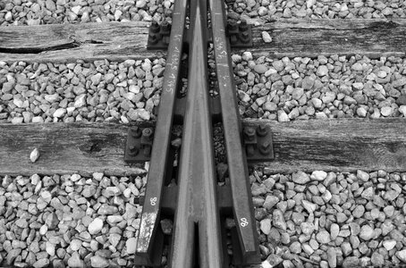 Railway railroad tracks marshalling yard photo