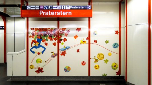 Wien 02 Praterstern Kunst Wandbild o