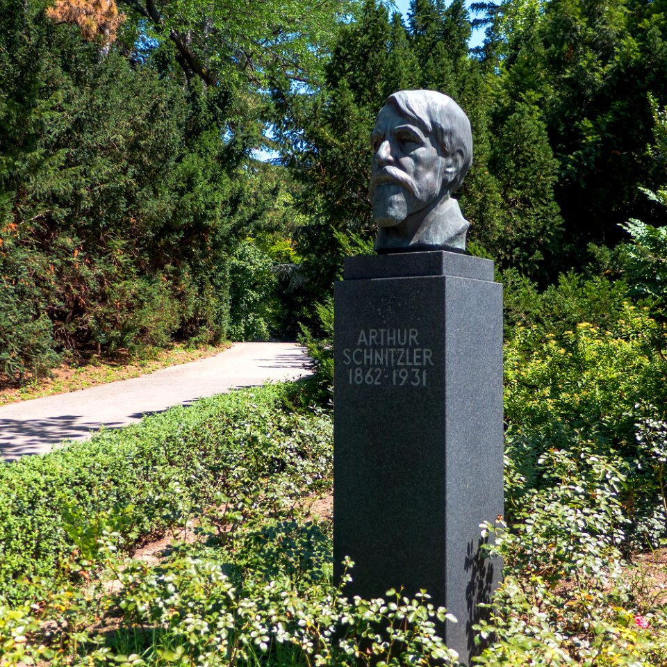 Wien 18 Türkenschanzpark fe Denkmal Arthur Schnitzler