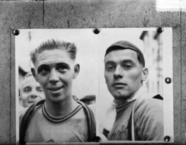 Wielrenners Maurits Neyt (links) en Guillaume Hendriks (rechts), Bestanddeelnr 905-1274