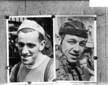 Wielrenners Wart van Ende (links) en Henri Smets (rechts), Bestanddeelnr 905-1275