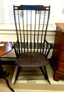 Windsor rocker (rockers added), c. 1810 - Dedham Historical Society - Dedham Massachusetts - DSC04195