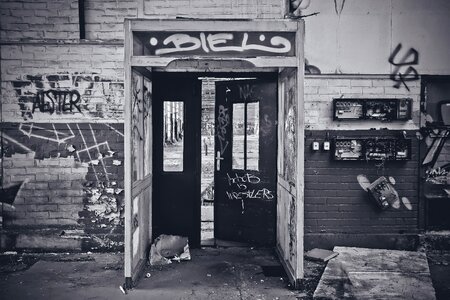 Abandoned architecture building