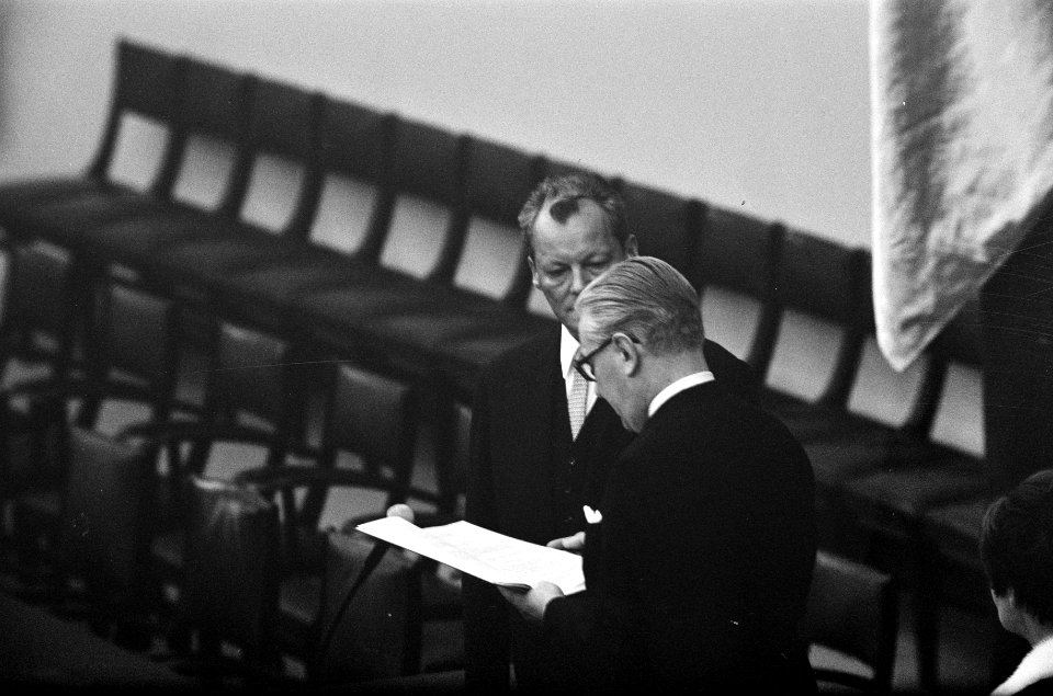 Willy Brandt (SPD) gekozen tot bondskanselier van West- Duitsland te Bonn. Willy, Bestanddeelnr 922-8900