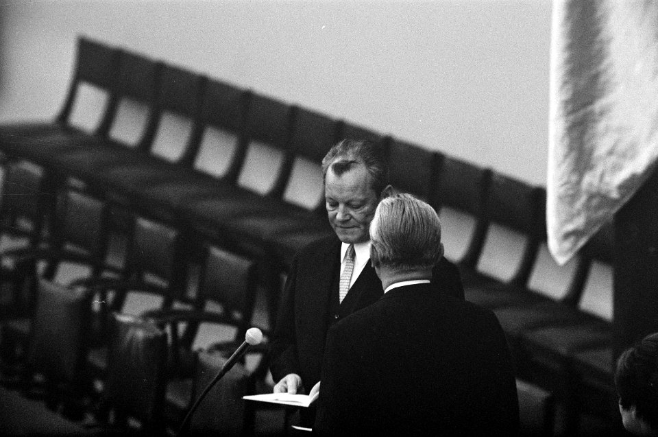 Willy Brandt (SPD) gekozen tot bondskanselier van West- Duitsland te Bonn. Willy, Bestanddeelnr 922-8901