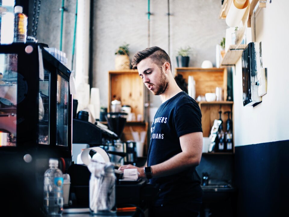Cashier restaurant store
