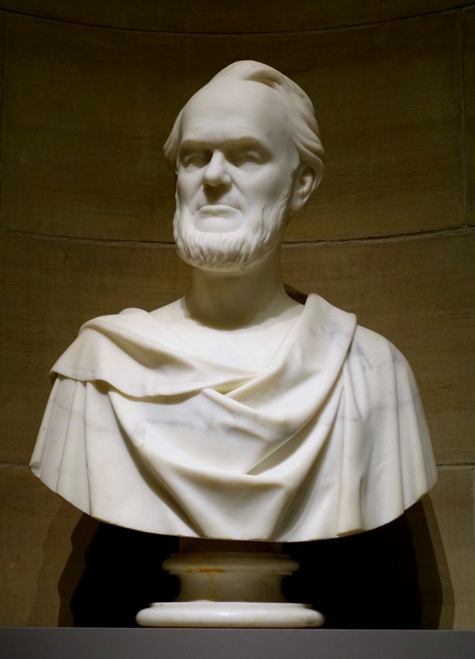 William Blake of Bangor, by John Adams Jackson, undated, marble - Portland Museum of Art - Portland, Maine - DSC03988