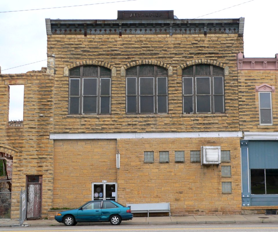 Wilson, Kansas Tampier-American Legon bldg from N 1