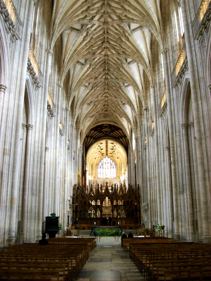 Winchester Cathedral, nave looking east