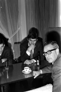 Wim van Hanegem verschijnt voor de Commissie van Beroep van de KNVB te Utrecht. , Bestanddeelnr 922-9504