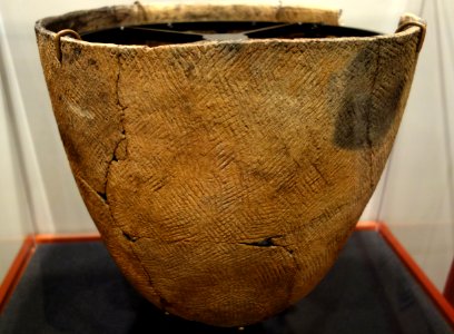 Wilmington cord marked pot, Wilmington Period, AD 350-800 - Fernbank Museum of Natural History - DSC00169