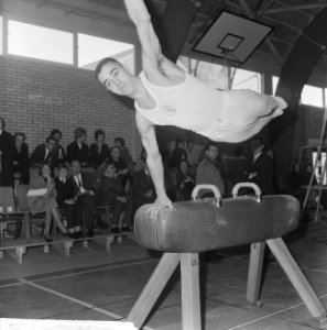 Willy Jager kampioen turnen van Nederland, aan paard, Bestanddeelnr 914-5691