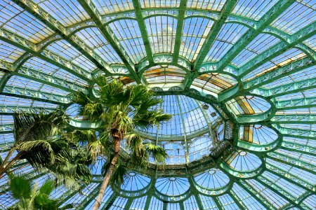 Winter Garden dome interior - Laeken Royal Greenhouses - Royal Castle of Laeken - Brussels, Belgium - DSC07508