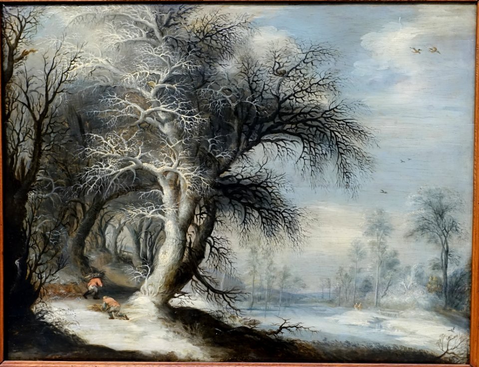 Winter Landscape by Carel Liefrinck the Younger, Flemish, c. 1581-1624, oil on panel - Wadsworth Atheneum - Hartford, CT - DSC05071