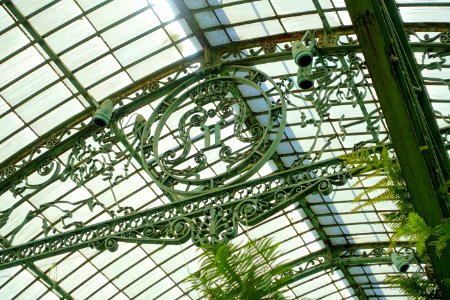 Winter Garden interior detail - Laeken Royal Greenhouses - Royal Castle of Laeken - Brussels, Belgium - DSC07532