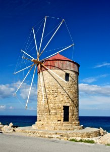 Windmill harbour Rhodes photo