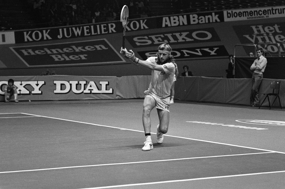 Winnaar Bjorn Borg in aktie, Bestanddeelnr 930-4794