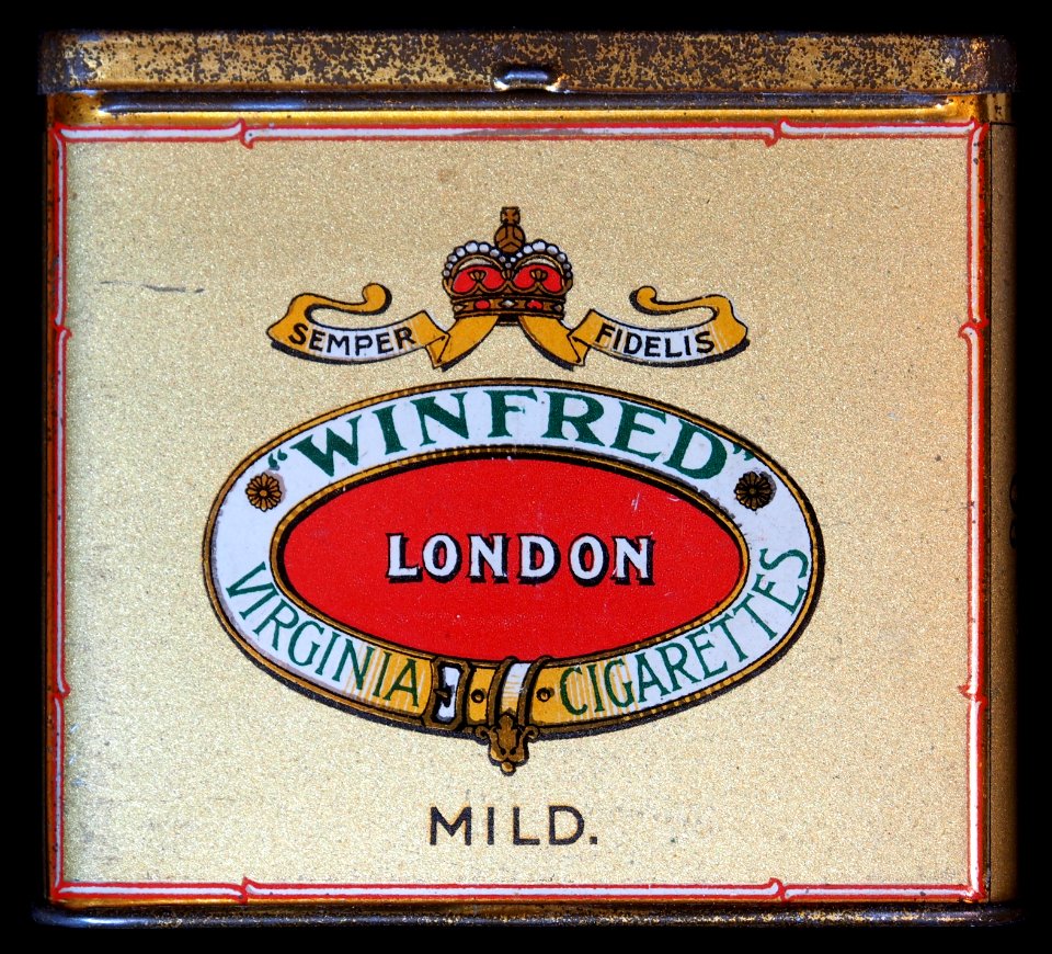 Winfred cigarettes tin, front