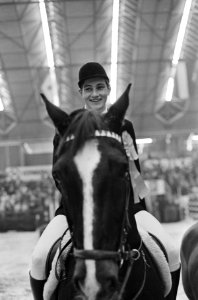 Winnaar van het nationaal springconcours, Eddy Stibbe op het paard Autumn Breeze, Bestanddeelnr 919-7054