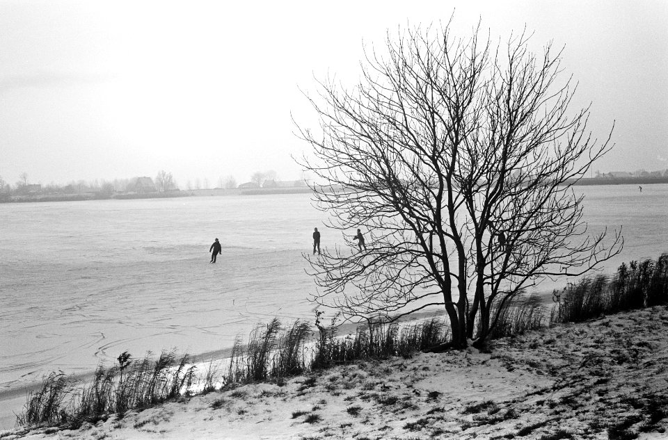 Winter, ijs, wintersporten, schaatsen, sfeerbeelden, Bestanddeelnr 918-4839