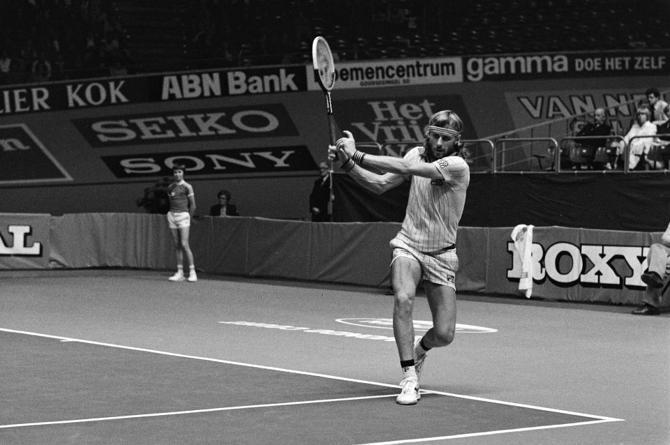 Winnaar Bjorn Borg in actie, Bestanddeelnr 930-4795