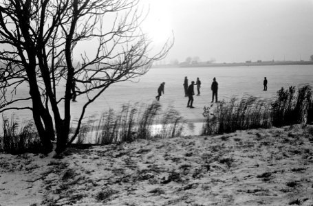 Winter, ijs, wintersporten, schaatsen, sfeerbeelden, Bestanddeelnr 918-4837